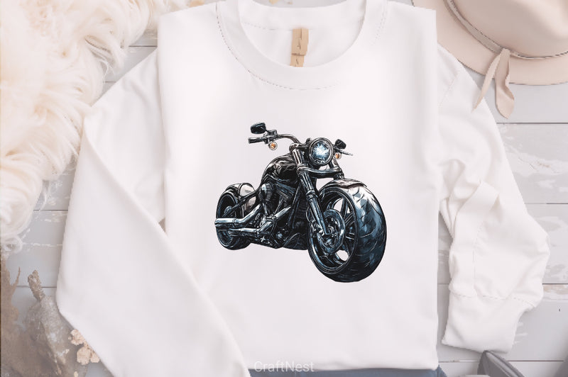 Cruiser Motorcycle Clipart Bundle - CraftNest - Digital Crafting and Art