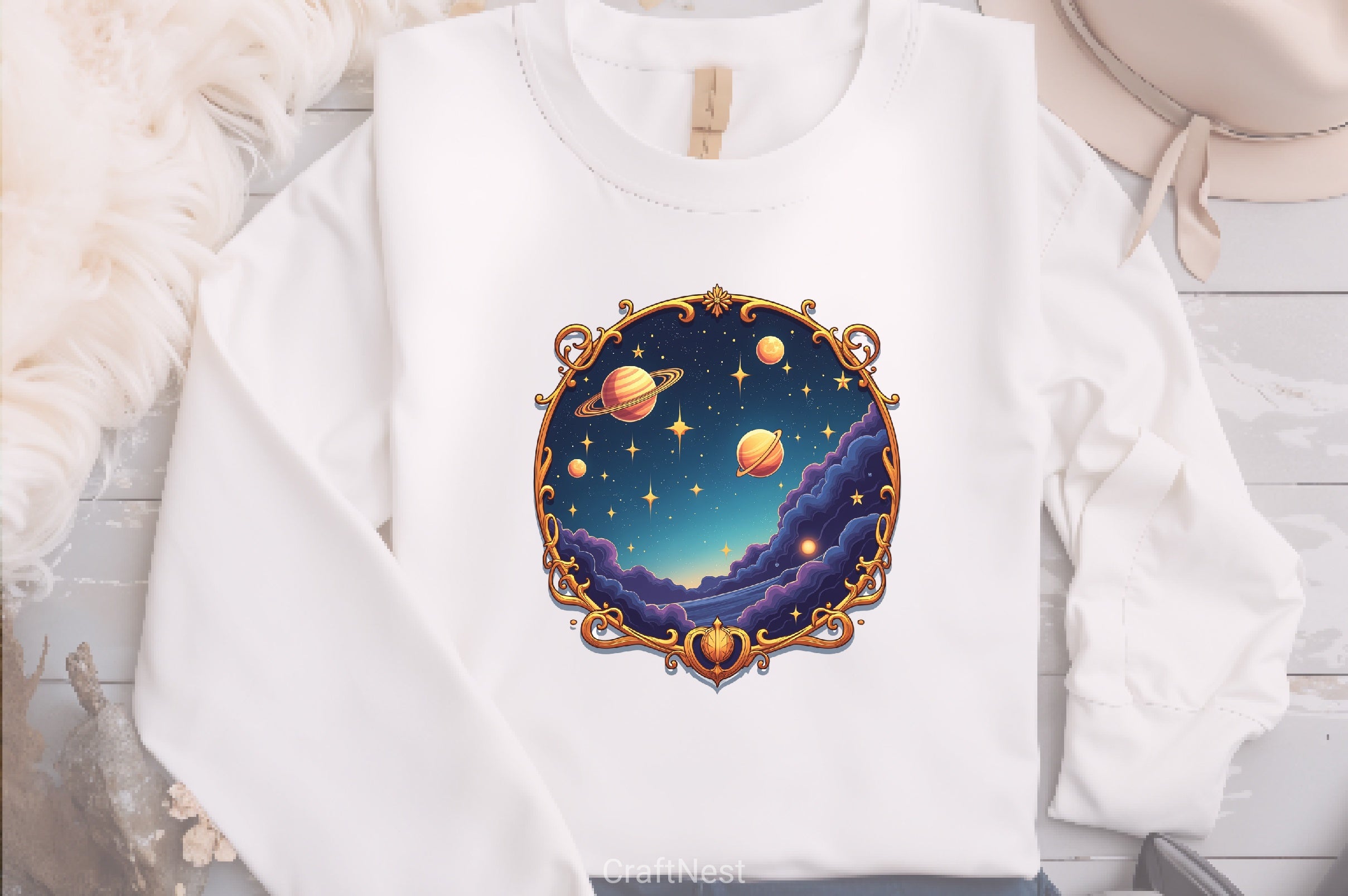 Vintage Celestial Art Nouveau Clipart Bundle - CraftNest - Digital Crafting and Art