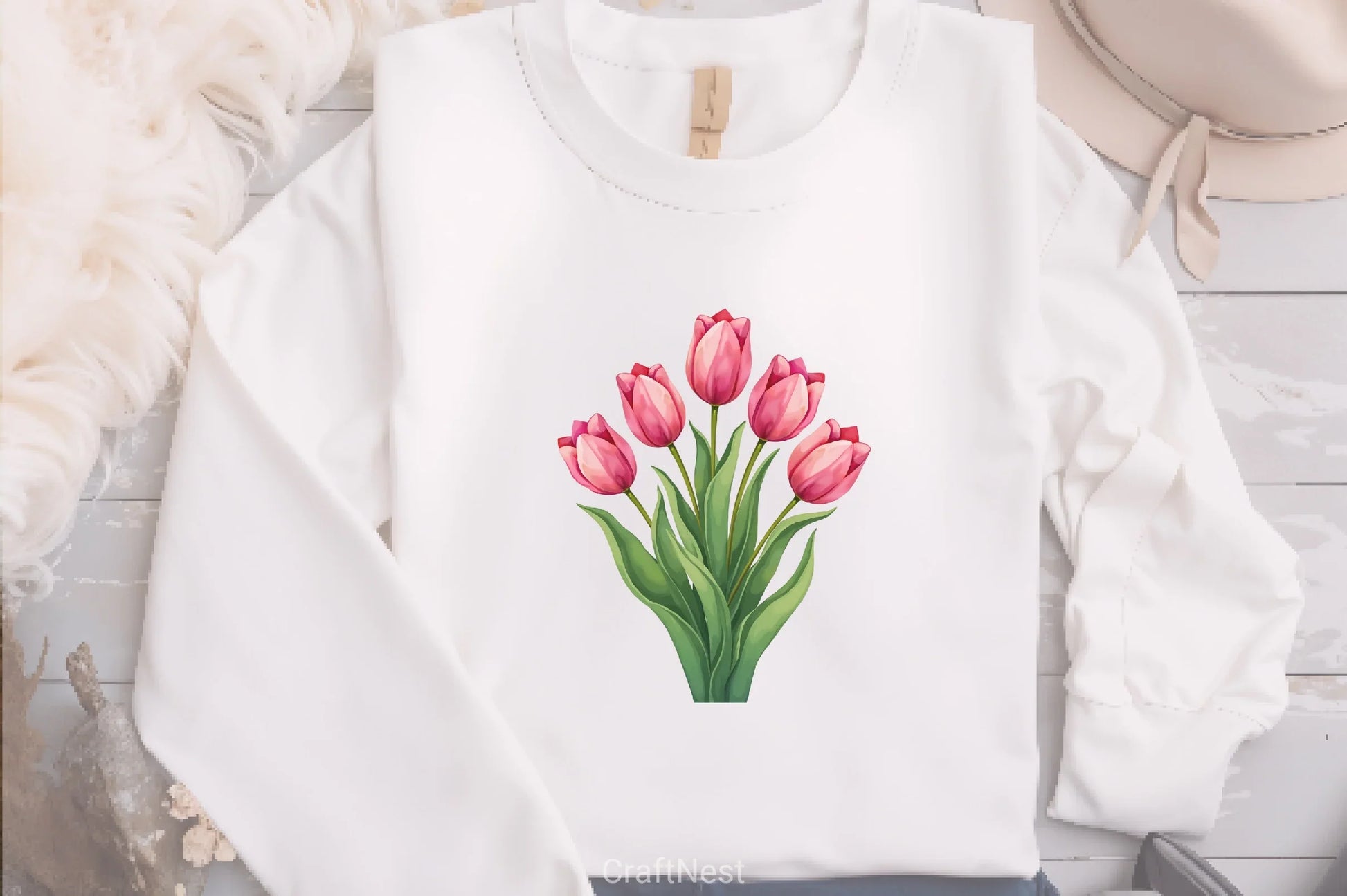 Pink Bloom Floral Clipart Bundle - CraftNest - Digital Crafting and Art