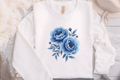 Blue Bloom Floral Clipart Bundle - CraftNest - Digital Crafting and Art