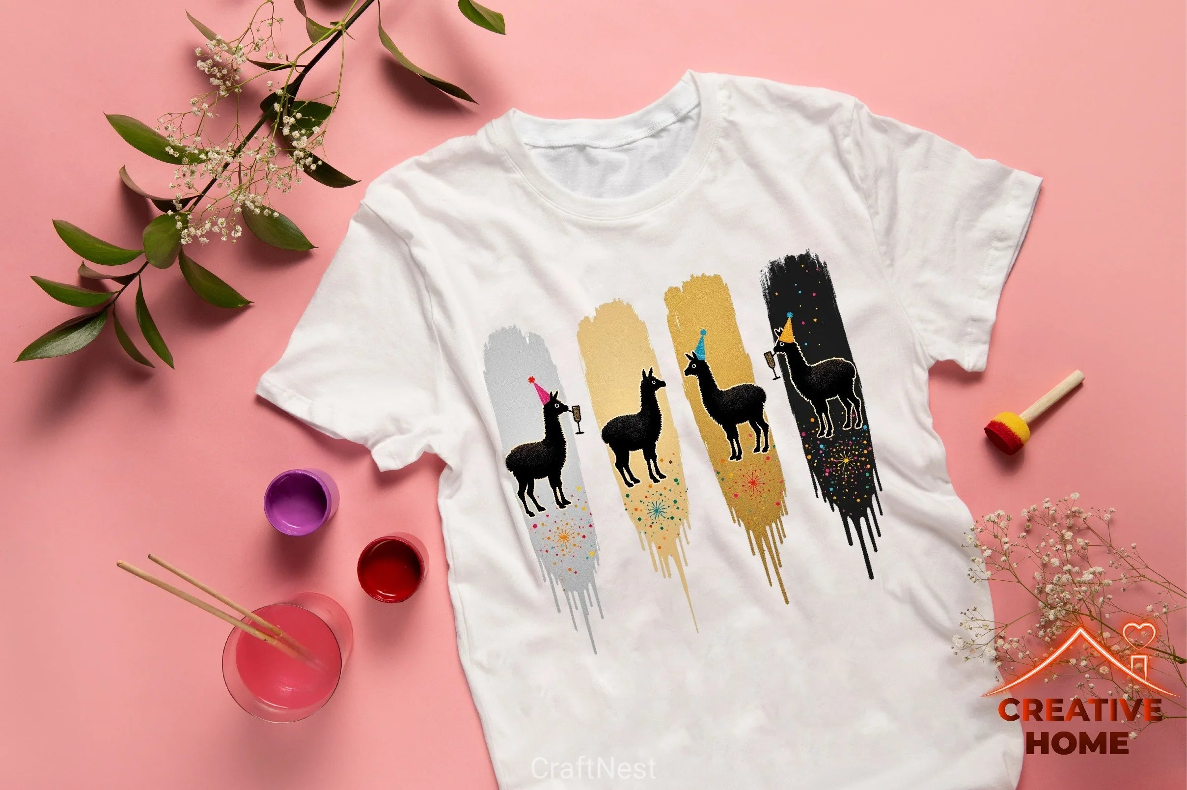 Festive Llama Reindeer Clipart Bundle - CraftNest - Digital Crafting and Art