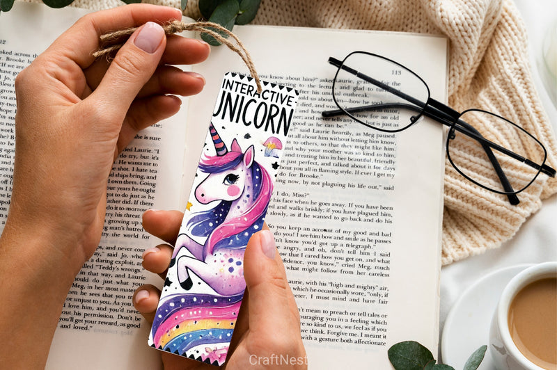 Unicorn Bookmark Junk Journal 2 - CraftNest - Digital Crafting and Art