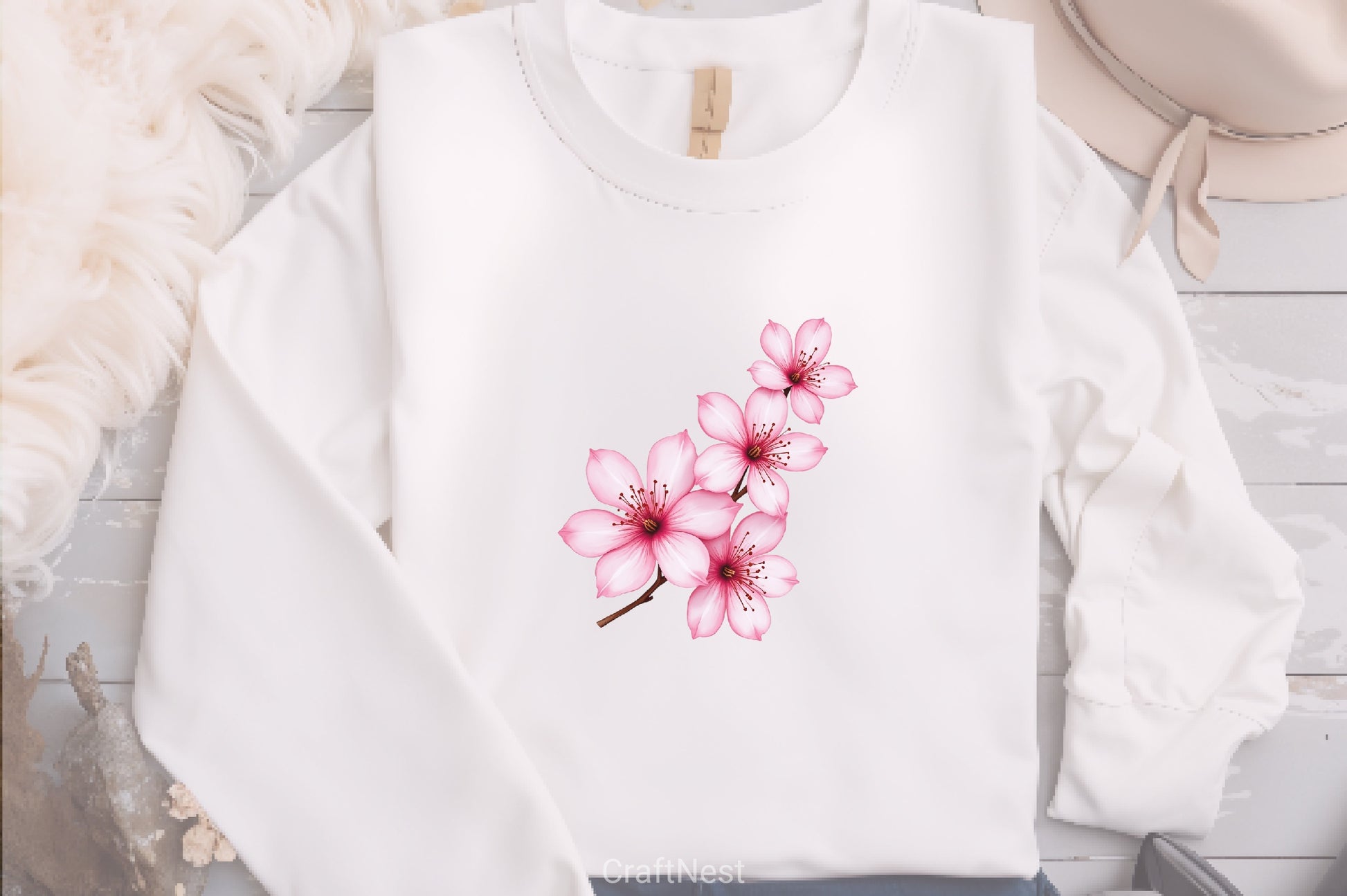 Pink Dreamy Floral Clipart Bundle - CraftNest - Digital Crafting and Art