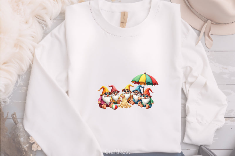 Beach Gnomes Clipart Bundle - CraftNest - Digital Crafting and Art