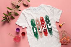 Christmas Reindeer Brushstrokes Clipart Bundle - CraftNest - Digital Crafting and Art