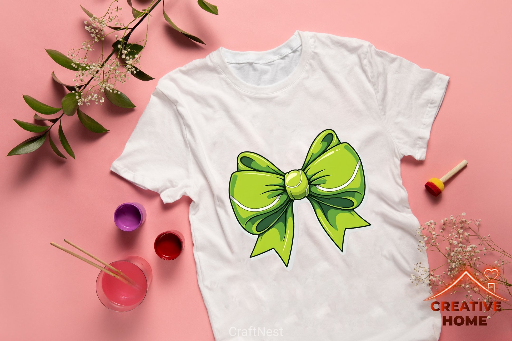 Tennis Ball Bow Clipart Bundle - CraftNest - Digital Crafting and Art