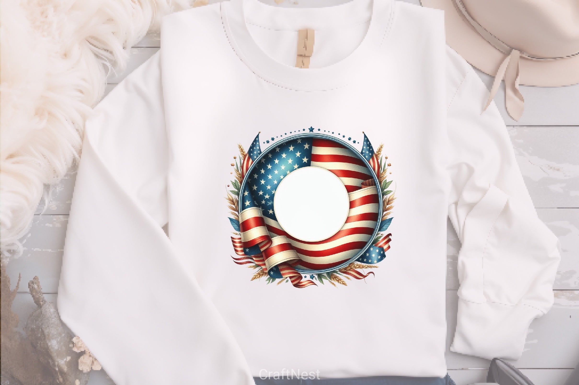 Memorial Day Stripes Frame Clipart Bundle - CraftNest - Digital Crafting and Art