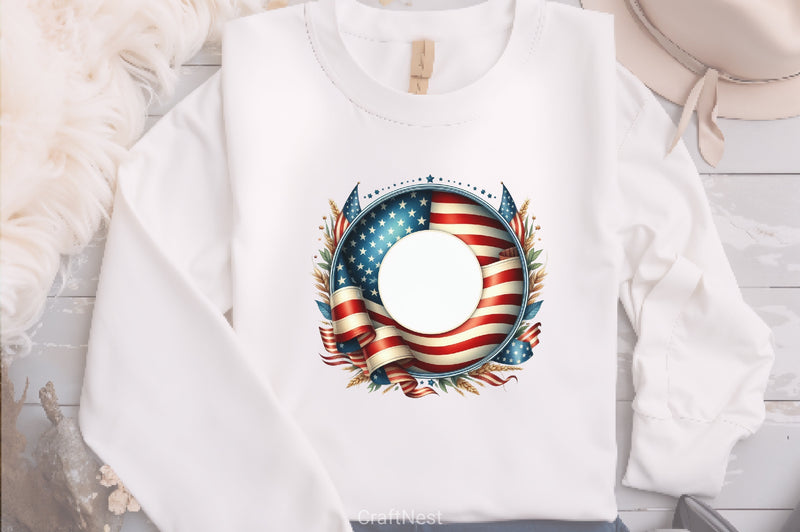 Memorial Day Stripes Frame Clipart Bundle - CraftNest - Digital Crafting and Art