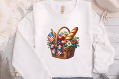 Patriotic Flowers Basket Flag Clipart Bundle - CraftNest - Digital Crafting and Art