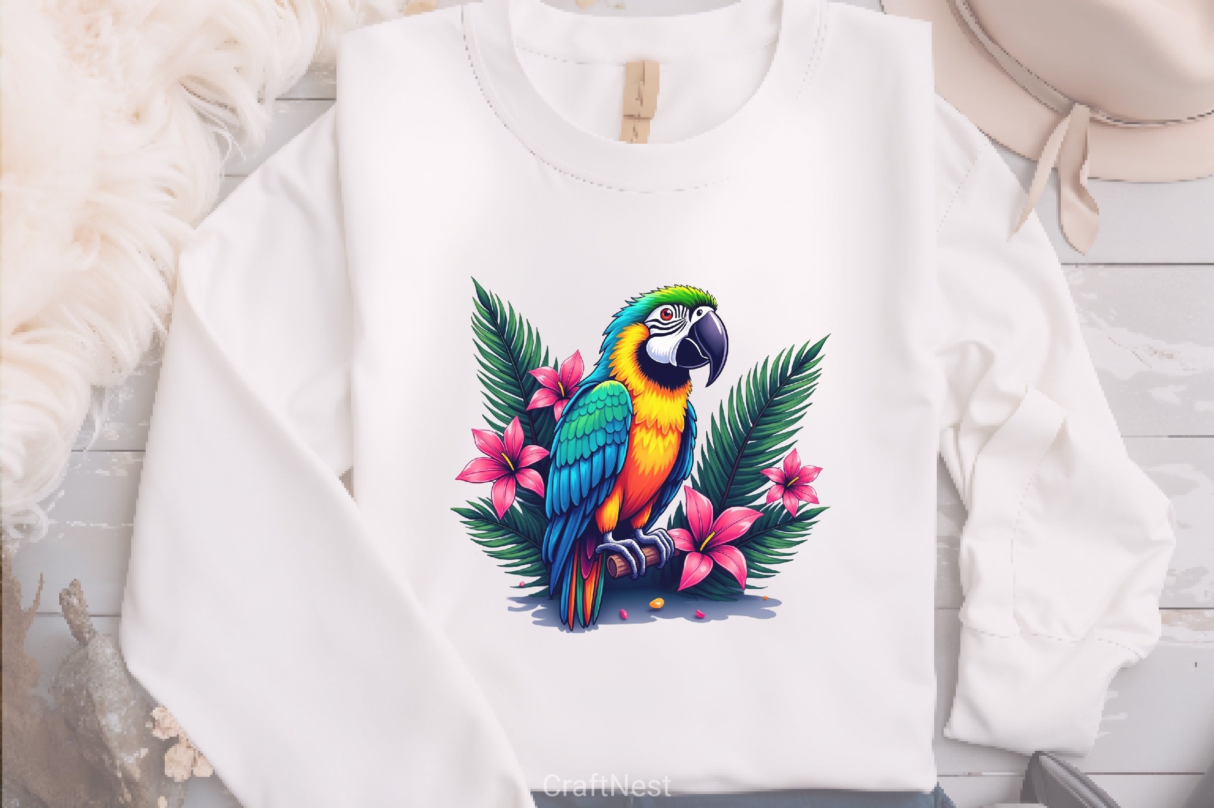 Summer Parrot Clipart Bundle 33 - CraftNest - Digital Crafting and Art