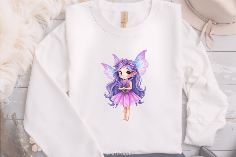 Enchanted Purple Fairy Clipart Bundle - CraftNest - Digital Crafting and Art