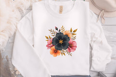 Black Bloom Floral Clipart Bundle - CraftNest - Digital Crafting and Art