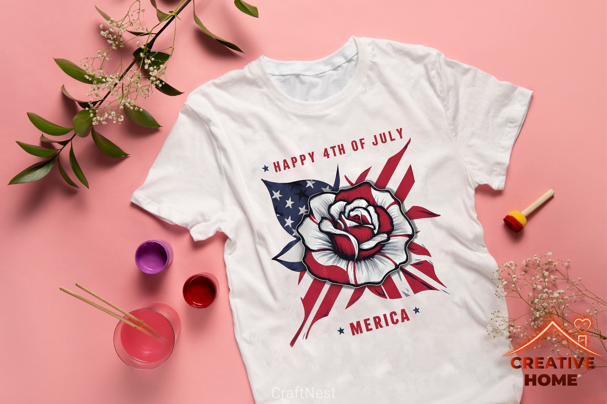 Patriotic Rose Clipart Bundle - CraftNest - Digital Crafting and Art