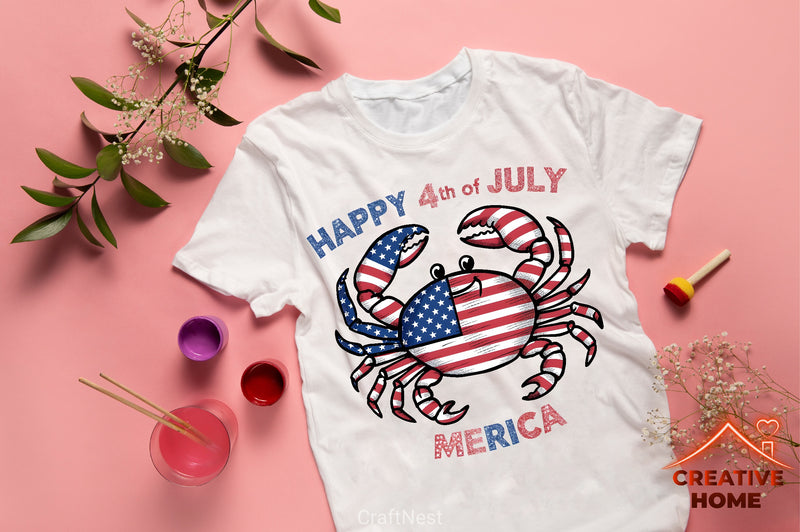 Patriotic Crab Clipart Bundle - CraftNest - Digital Crafting and Art
