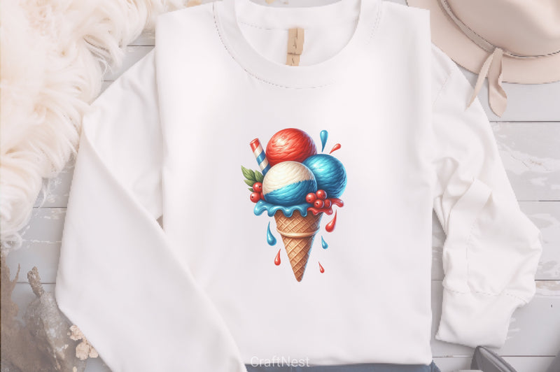 4th of July Candy Ice Cream Clipart Bundle - CraftNest - Digital Crafting and Art