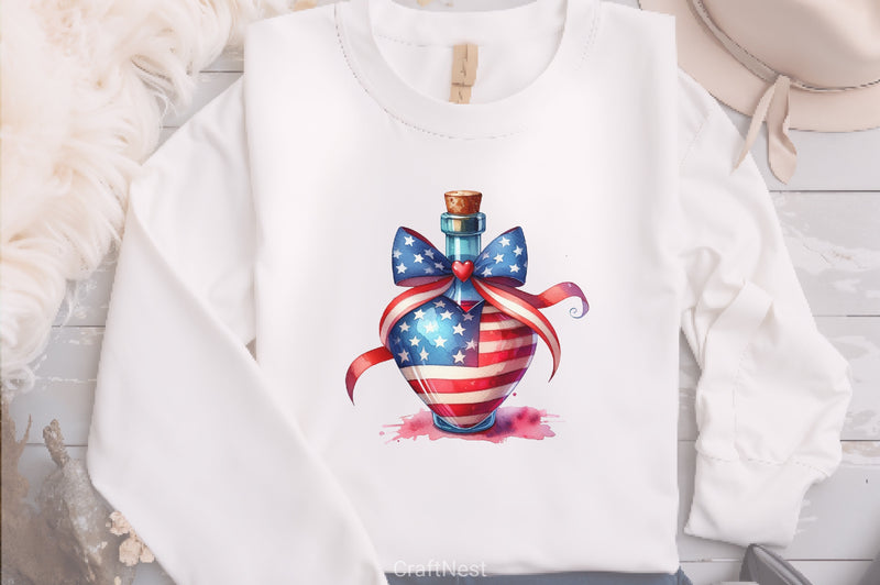 4th of July Wine Drinks Clipart Bundle - CraftNest - Digital Crafting and Art