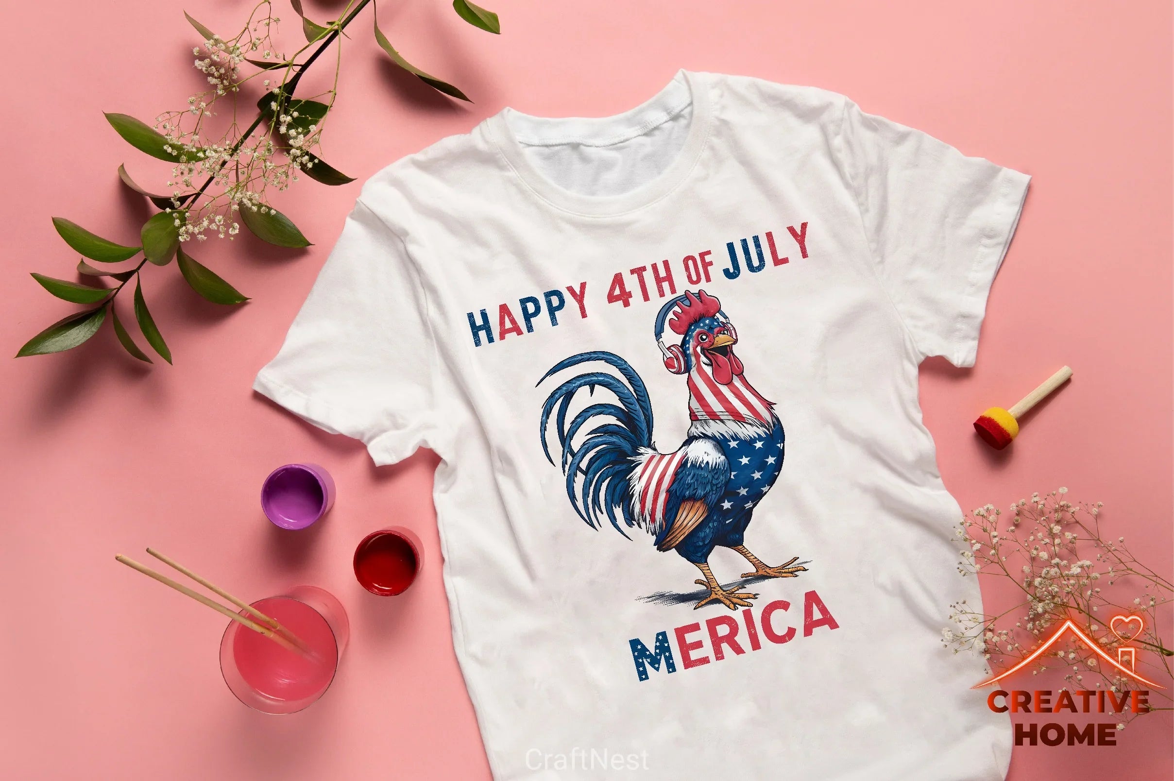 Patriotic Rooster Clipart Bundle - CraftNest - Digital Crafting and Art