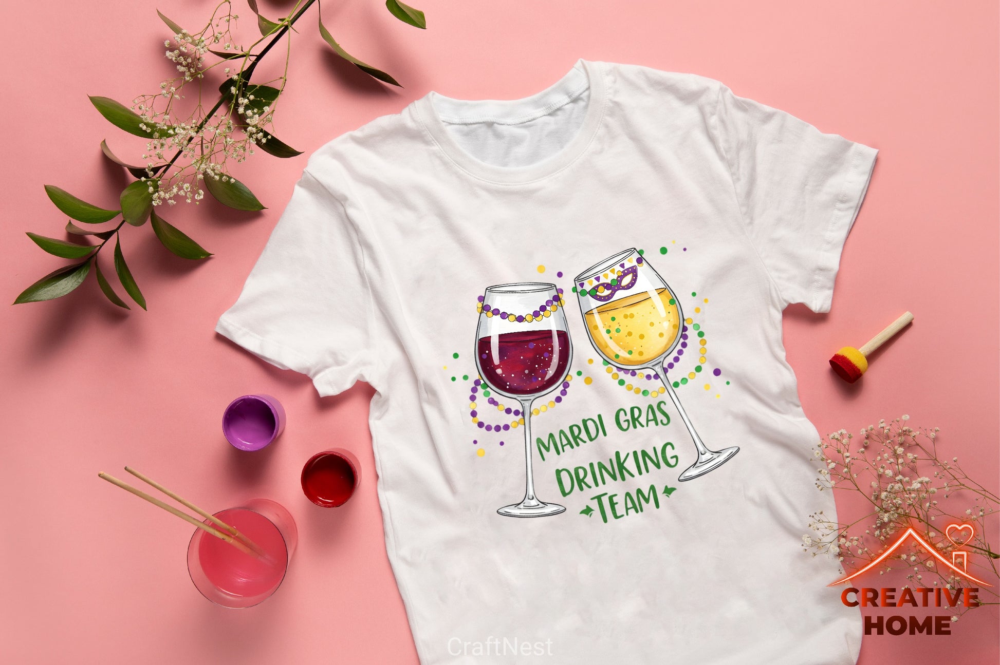 Mardi Gras Drinking Team Clipart Bundle - CraftNest - Digital Crafting and Art