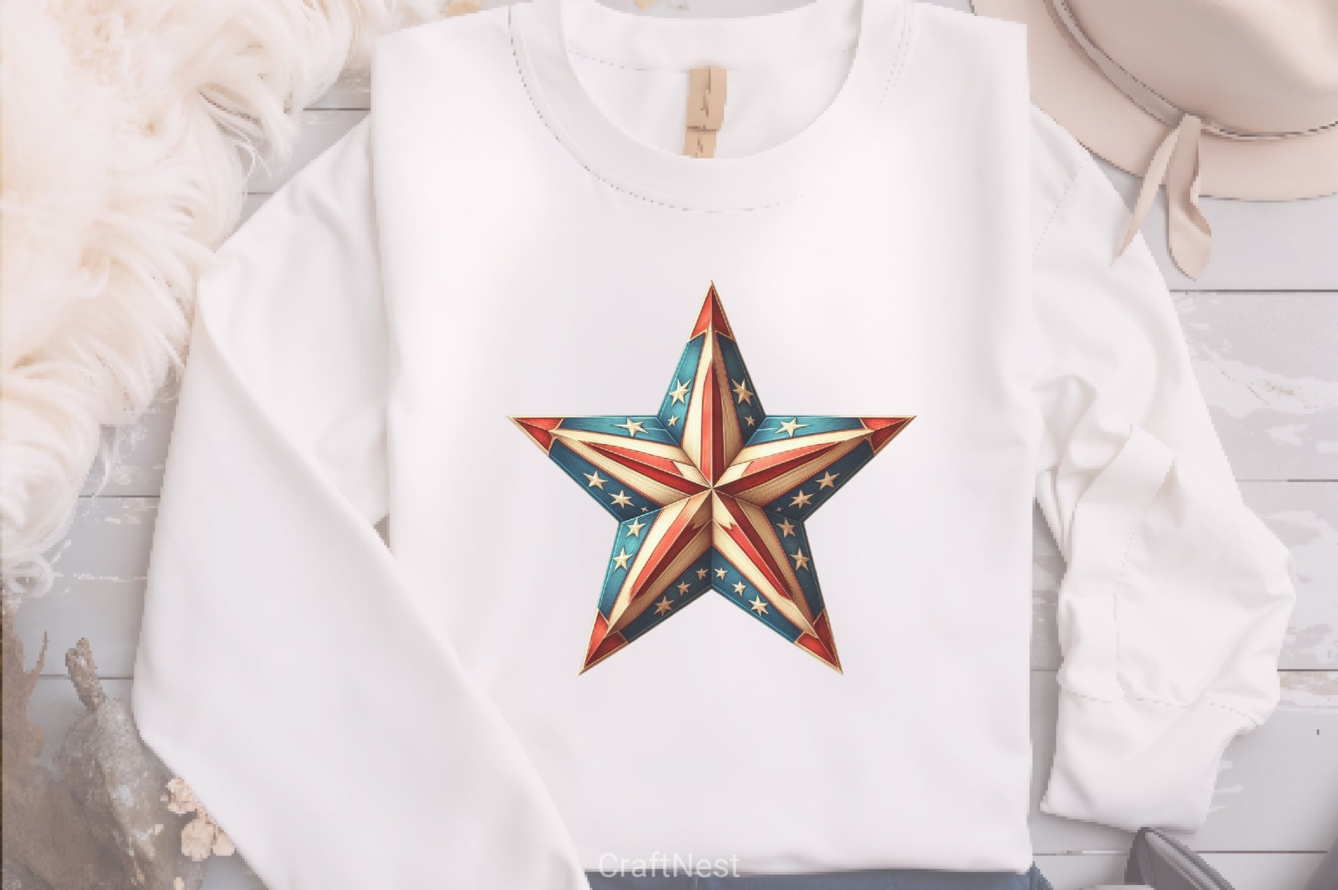 American Patriotic Star Clipart Bundle - CraftNest - Digital Crafting and Art