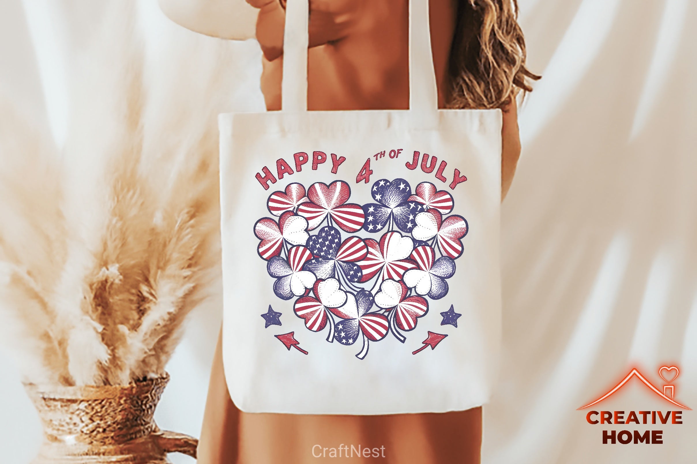 Patriotic Shamrock Heart Clipart Bundle - CraftNest - Digital Crafting and Art