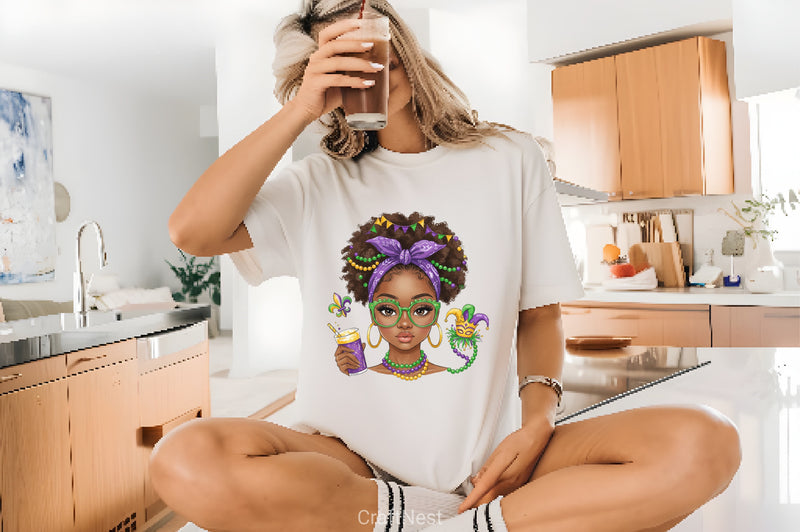 Mardi Gras Black Woman Clipart Bundle - CraftNest - Digital Crafting and Art