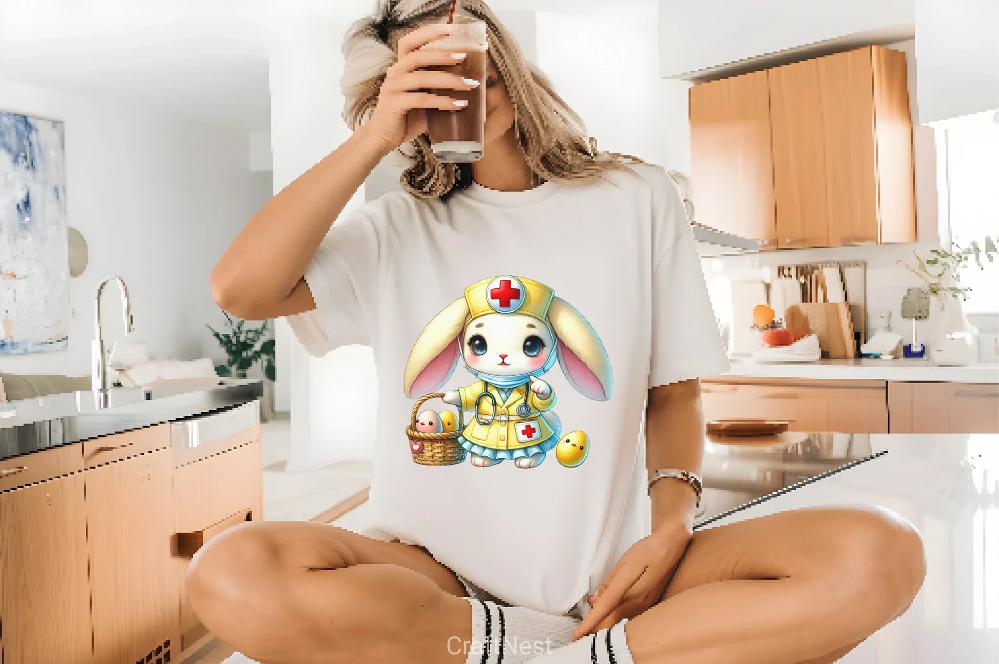 Easter Nurse Bunny Clipart Bundle - CraftNest - Digital Crafting and Art