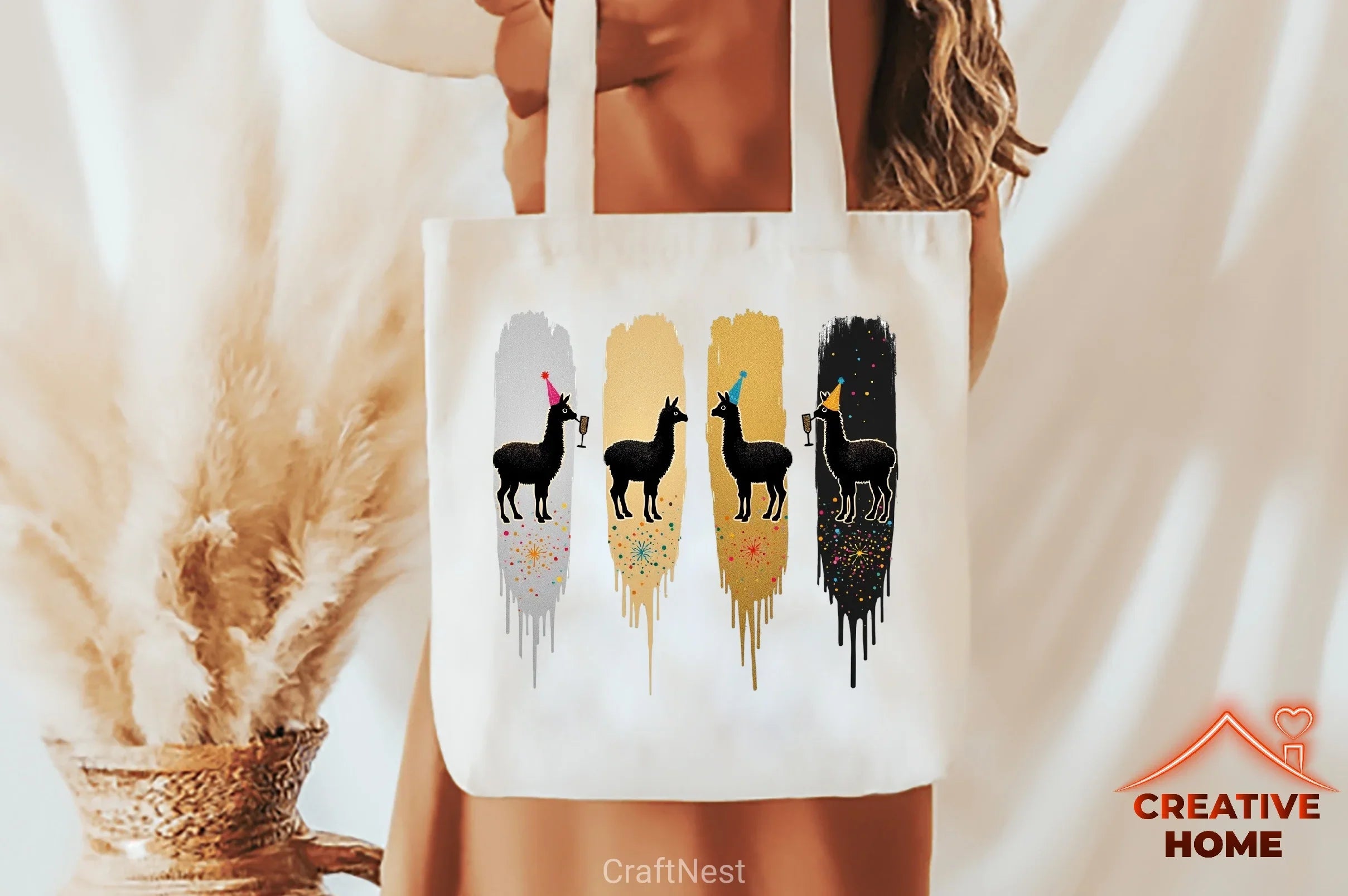 Festive Llama Reindeer Clipart Bundle - CraftNest - Digital Crafting and Art