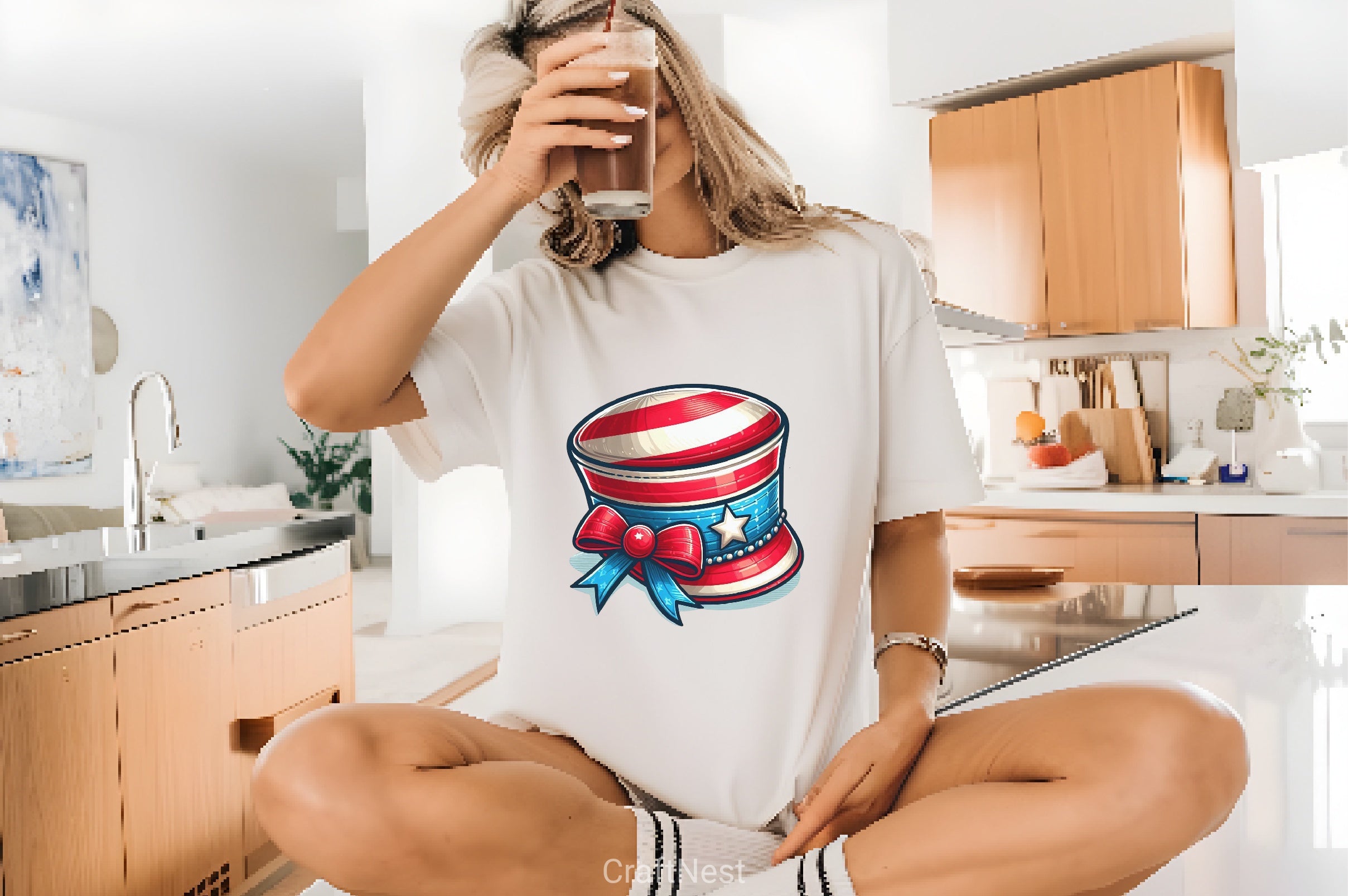 4th of July Hat USA Patriotic Clipart Bundle - CraftNest - Digital Crafting and Art