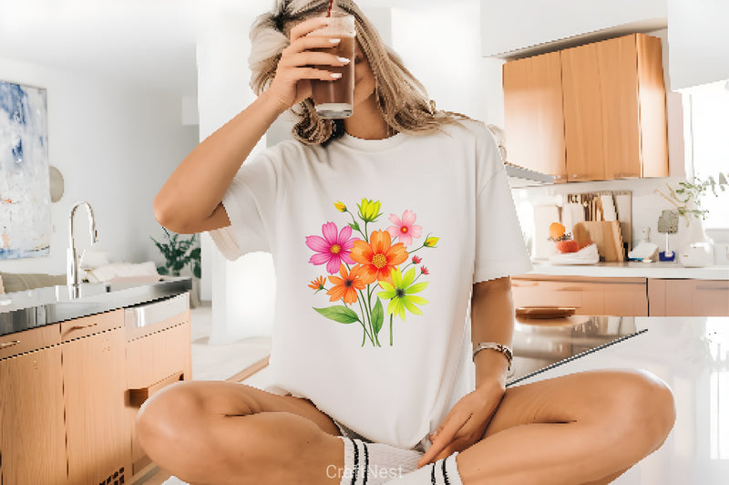 Summer Wildflowers Clipart Bundle - CraftNest - Digital Crafting and Art