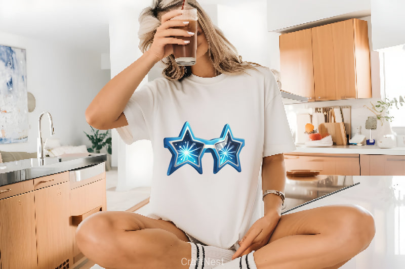 American 4th July Patriotic Glasses Clipart Bundle - CraftNest - Digital Crafting and Art