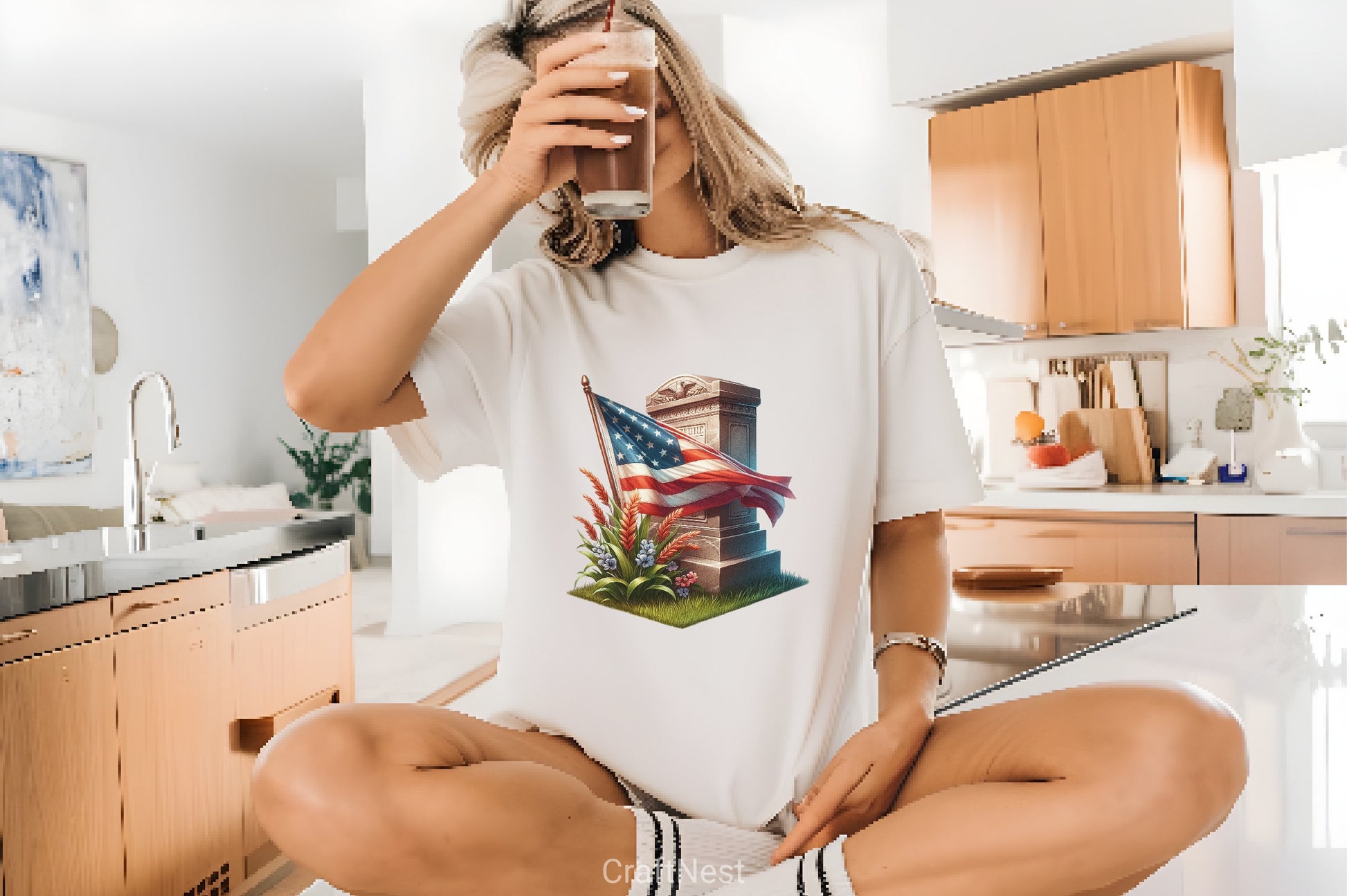 Memorial Day Flag Grave Clipart Bundle - CraftNest - Digital Crafting and Art