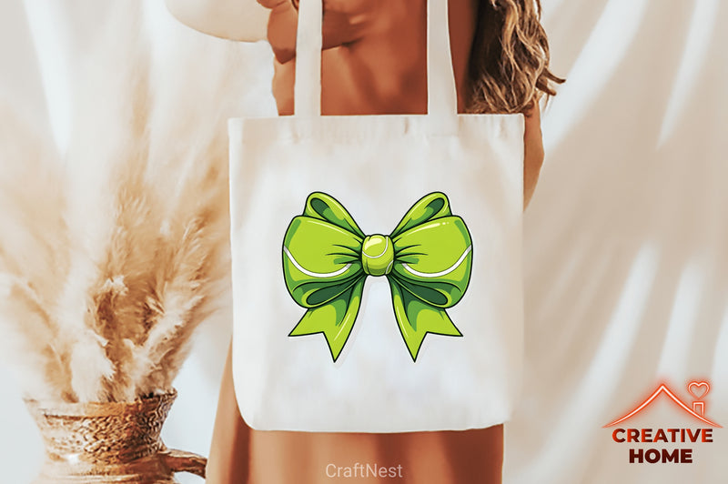 Tennis Ball Bow Clipart Bundle - CraftNest - Digital Crafting and Art