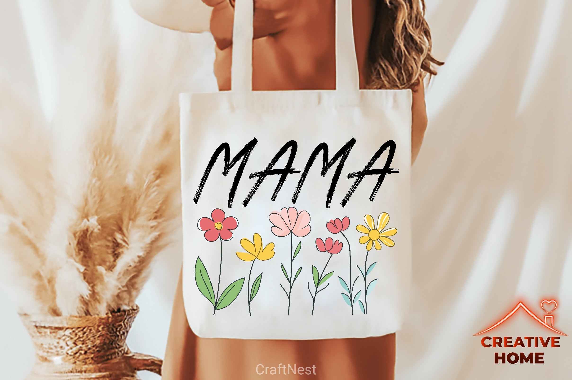 Floral Mama Retro Flowers SVG Bundle - CraftNest - Digital Crafting and Art