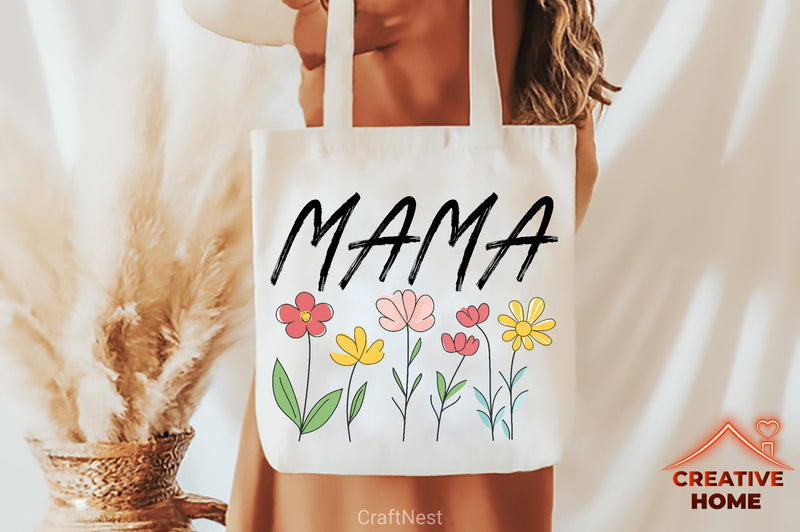 Floral Mama Retro Flowers SVG Bundle - CraftNest - Digital Crafting and Art