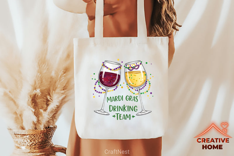 Mardi Gras Drinking Team Clipart Bundle - CraftNest - Digital Crafting and Art