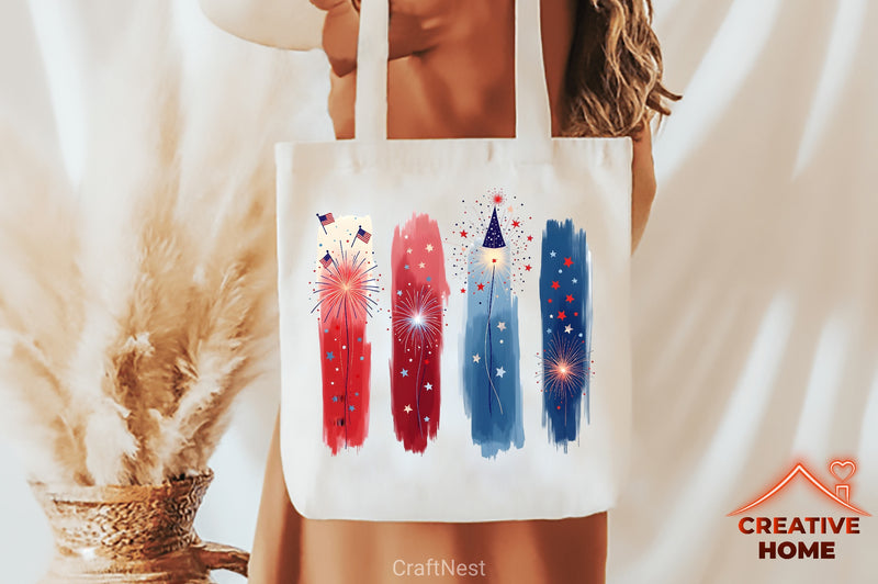 Patriotic Day Brushstrokes Clipart Bundle - CraftNest - Digital Crafting and Art