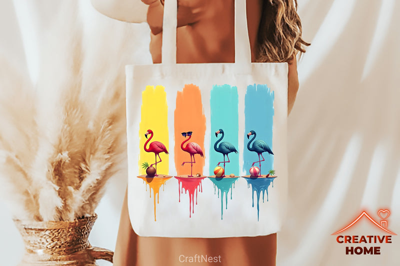 Summer Solstice Flamingos Clipart Bundle - CraftNest - Digital Crafting and Art