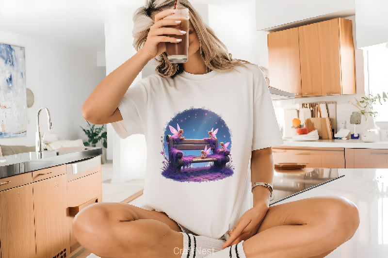 Enchanted Purple Fairies Garden Clipart Bundle - CraftNest - Digital Crafting and Art