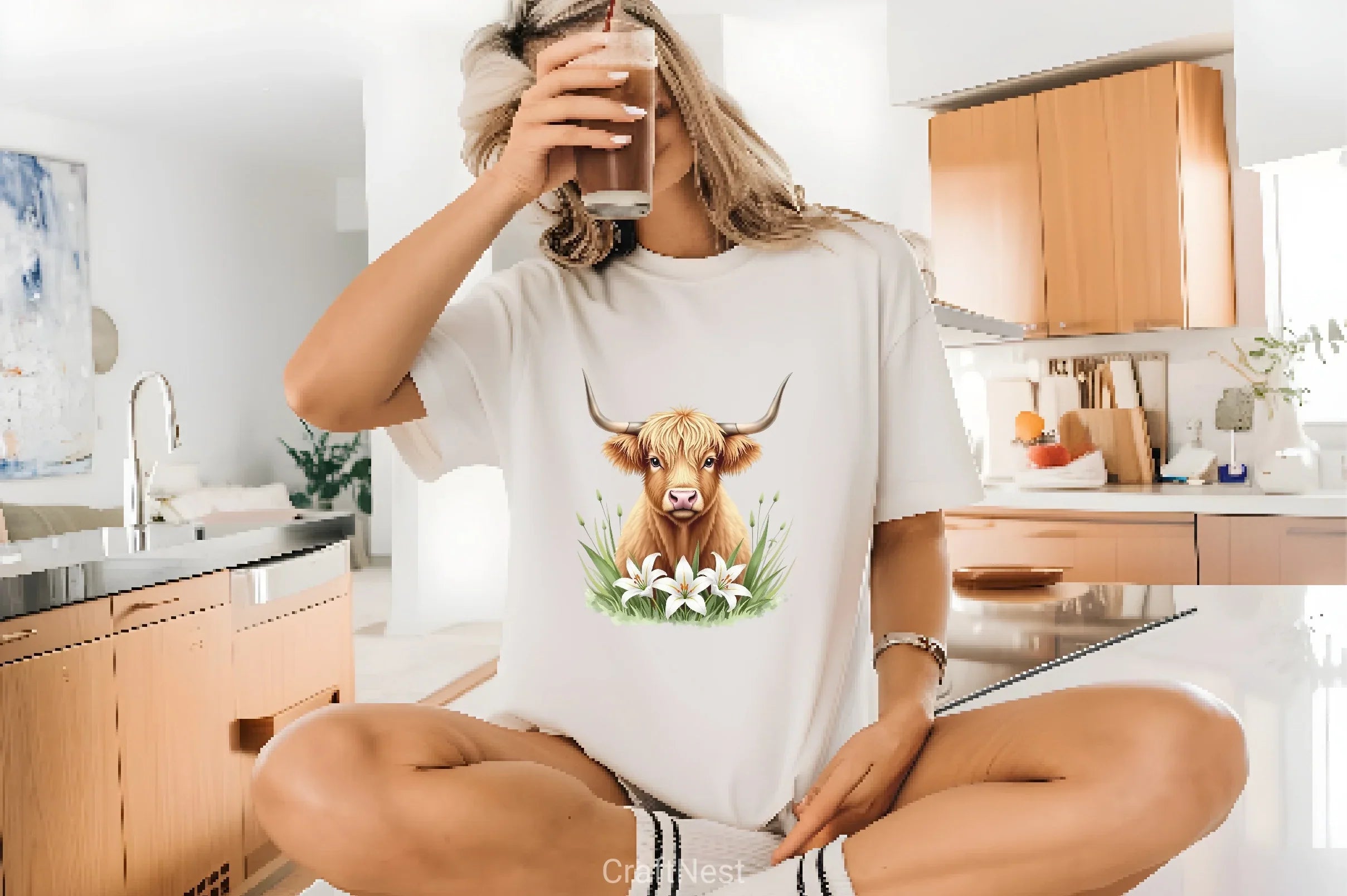 Easter Spring Haaland Cow Clipart Bundle - CraftNest - Digital Crafting and Art