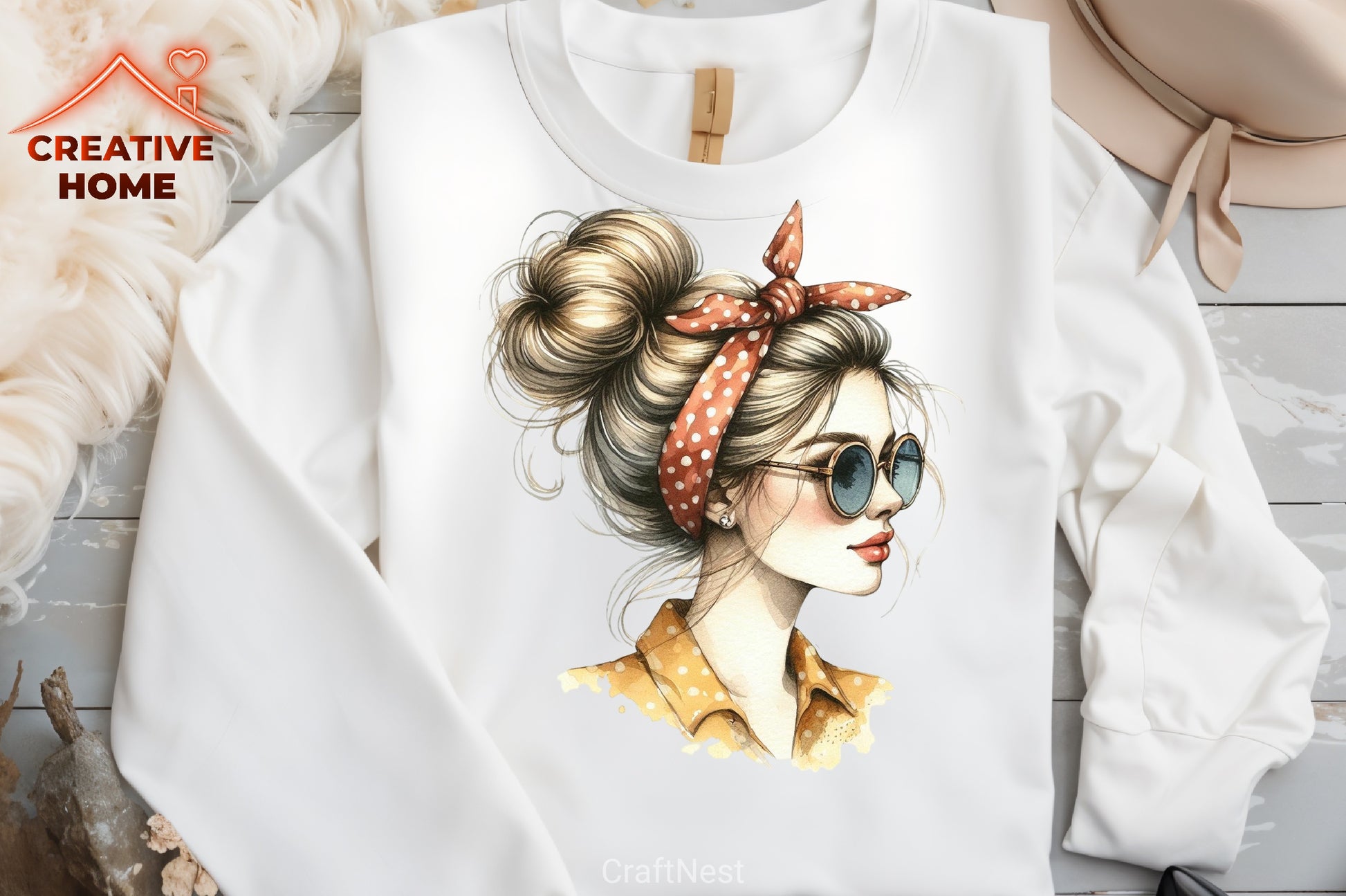 Messy Bun Momlife Clipart Bundle - CraftNest - Digital Crafting and Art