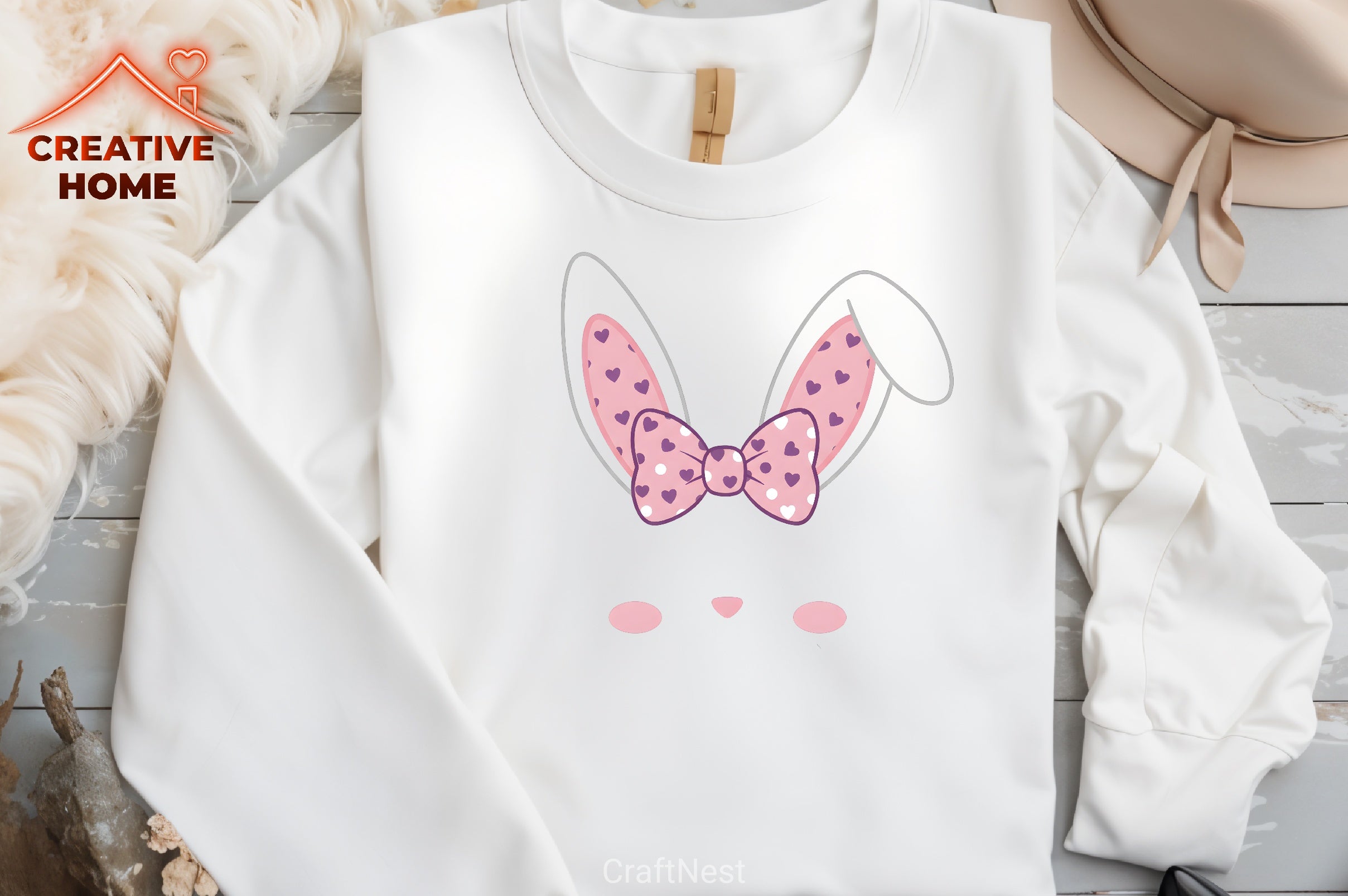 Easter Bunny Monogram Clipart Bundle - CraftNest - Digital Crafting and Art