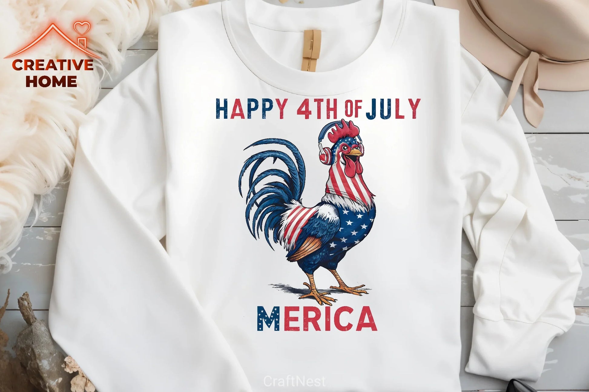 Patriotic Rooster Clipart Bundle - CraftNest - Digital Crafting and Art