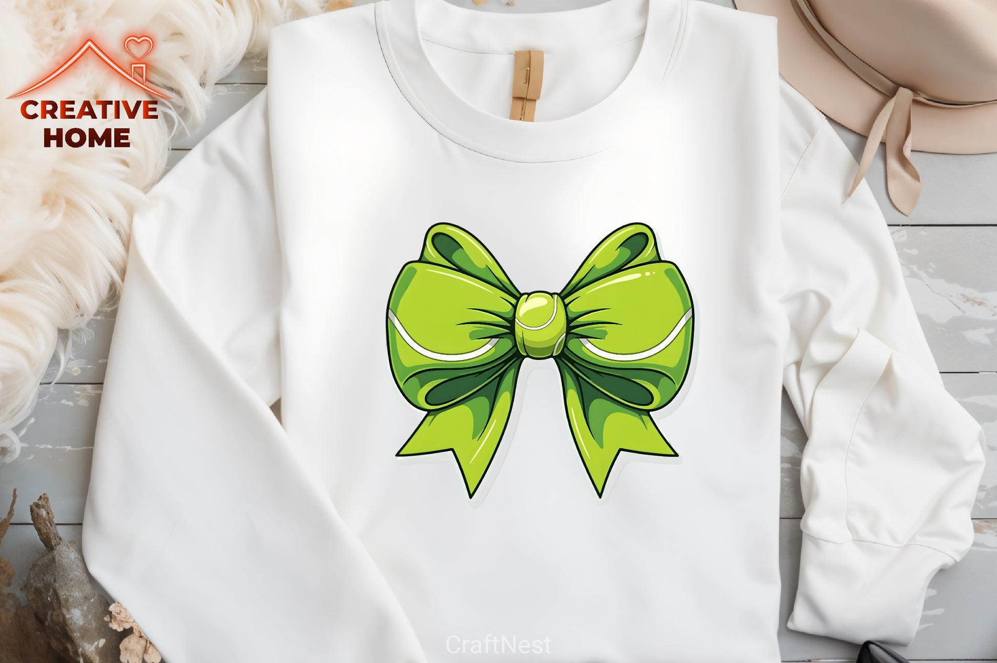 Tennis Ball Bow Clipart Bundle - CraftNest - Digital Crafting and Art