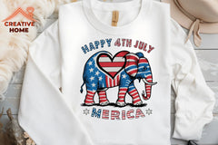 Patriotic Elephant Heart Clipart Bundle 2 - CraftNest - Digital Crafting and Art