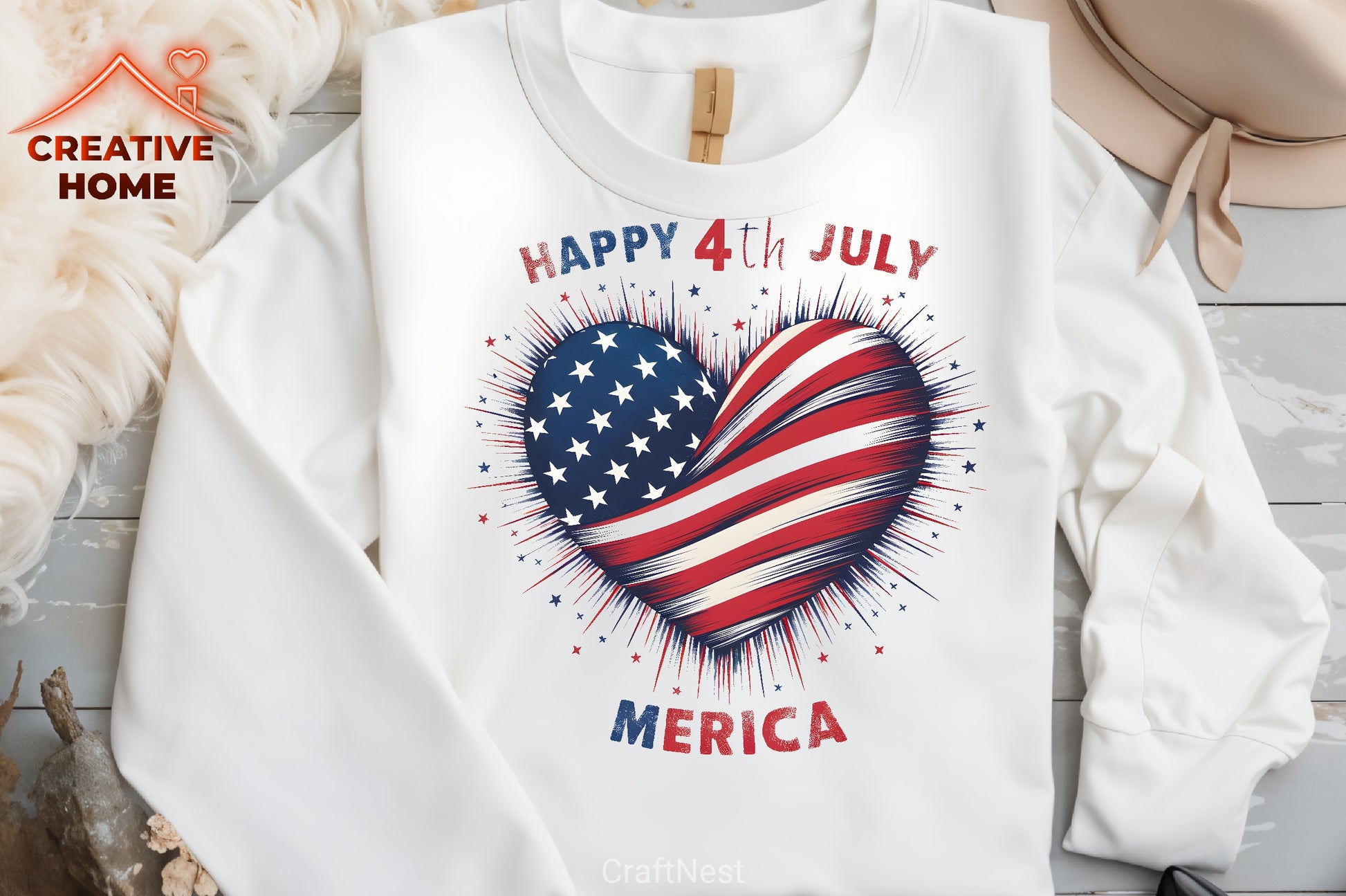 Patriotic Heart Clipart Bundle 2 - CraftNest - Digital Crafting and Art