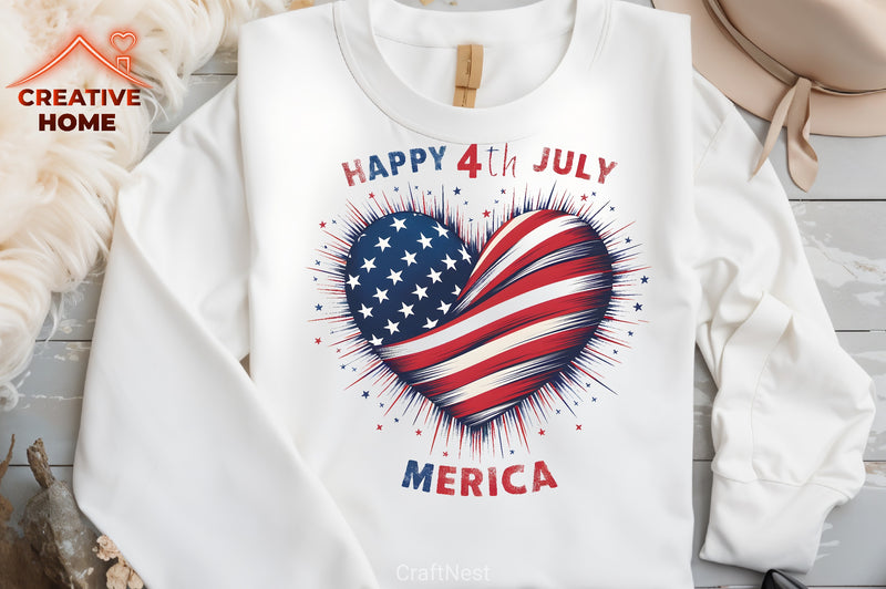 Patriotic Heart Clipart Bundle 2 - CraftNest - Digital Crafting and Art