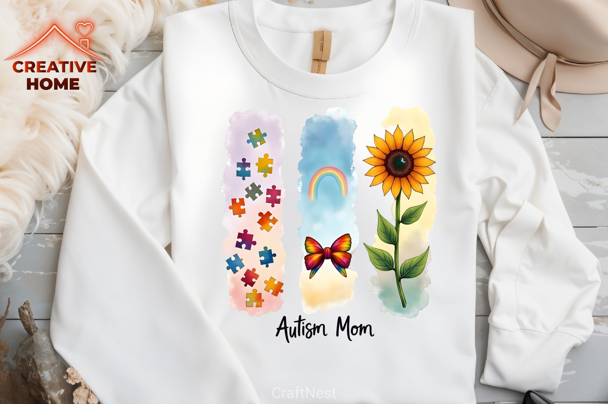 Vibrant Autism Awareness Brushstrokes Bundle - CraftNest - Digital Crafting and Art