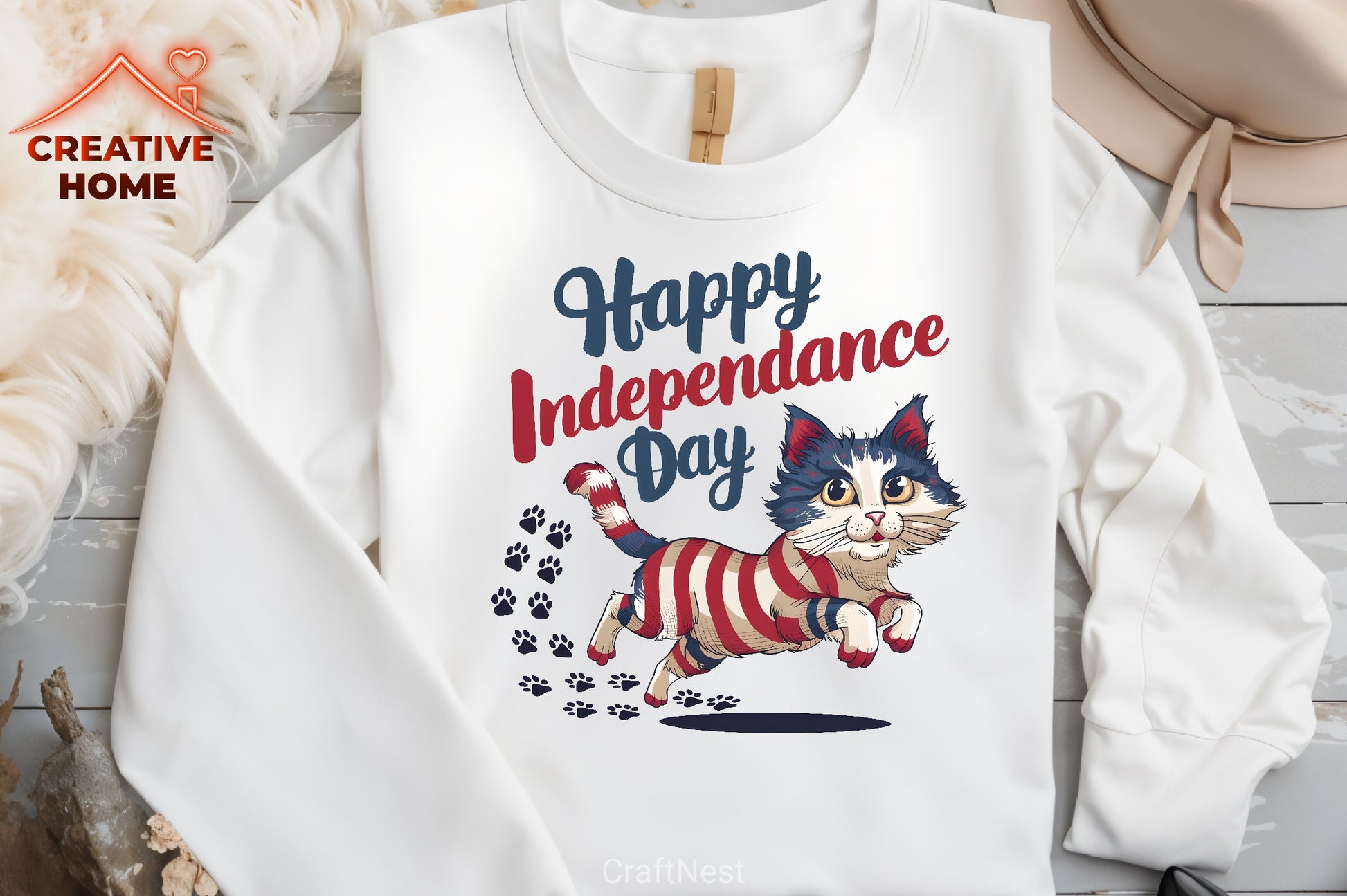 Independence Day Patriotic Cat Clipart Bundle - CraftNest - Digital Crafting and Art