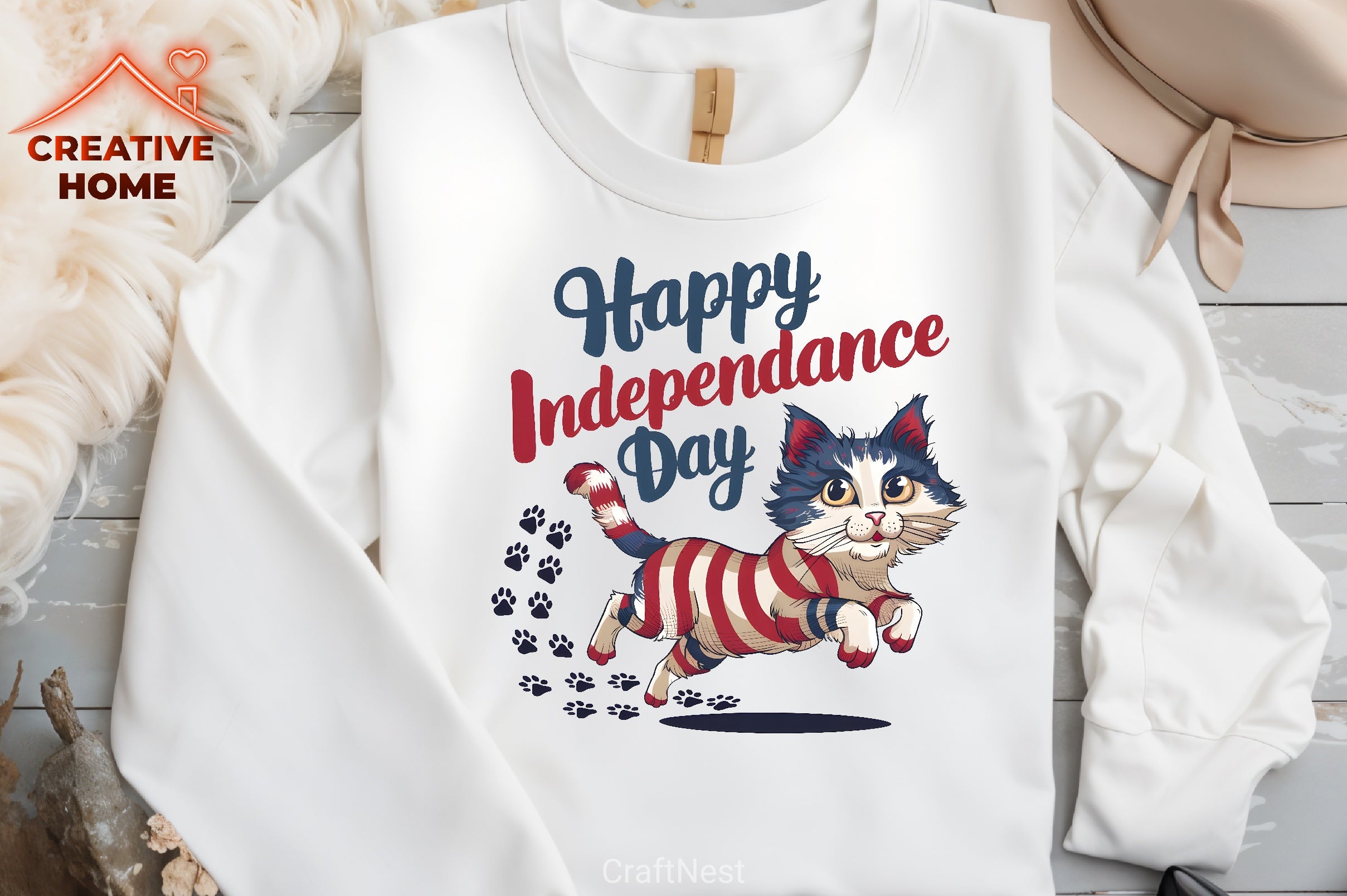 Independence Day Patriotic Cat Clipart Bundle - CraftNest - Digital Crafting and Art