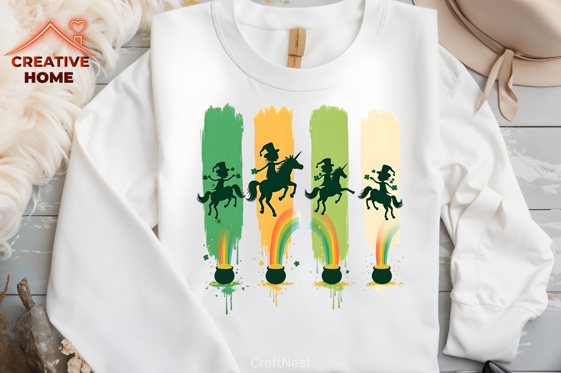 St. Patrick's Day Unicorns Clipart Bundle - CraftNest - Digital Crafting and Art